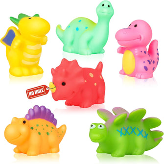 Jovicos No Hole No Mould Baby Bath Toys - 6PCS Dinosaurs Bath Toys For 1 Year Old Mould Free Bath Toys for 1 2 3 4 Year Old Boys Toddler Kids Swimming Pool Toys