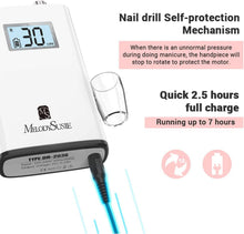 MELODYSUSIE Scamander Nail Drill Electric Nail Files Portable Rechargeable E File Kit 30000RPM, Professional Electric Manicure and Pedicure Set Electronic equipment for Acrylic Nails, UK