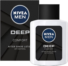 Nivea Men Deep Comfort, After Shave Lotion, Anti Bacterial, 1er Pack, (1 x 100 Ml)
