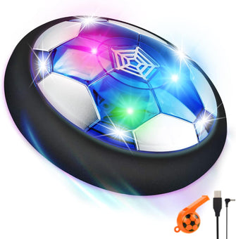 lenbest Hover Football - Football Gifts for Boys - Rechargeable LED Air Power Floating Football with Whistle - Indoor Outdoor Football Games - Kids Toys for 2 3 4 5 6 7 8 9 10 year old boy