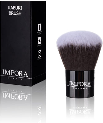 Kabuki Powder Makeup Brush by Impora London. Apply Powders, Blush, Bronzer, Foundation, Mineral Make up, Pressed Powder.