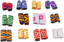 Lurrose 12pcs Dreadlock Beads Hair Cuffs Hollow Cloth Hair Braid Rings Ethnic Decorative Hair Accessories for Woman Man