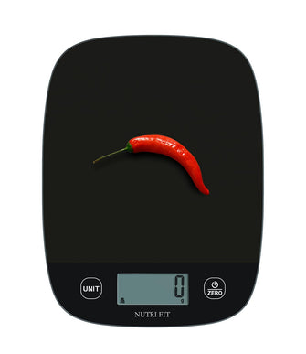 NUTRI FIT EK9690 Digital Kitchen Scale Ultra Thin Electronic Scale Multifunction Kitchen Scale Large Display Plastic Platform 5kg/11lb-1g lb.oz fl.oz g ml(Black)