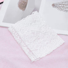 Lace Bandana Elastic Headband Summer Headwrap Hair Accessories for Women Sports Yoga (White)