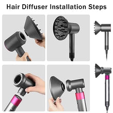 Hair Diffuser Attachment Nozzles for Dyson Supersonic Hair Dryer HD01 HD02 HD03 Tools Accessaries Parts, Black