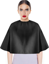 LOPHE Hairdressing Cape, Black Waterproof Salon Hair Cutting Cape for Women Men Kids, Hair Dye Cape Hair Cutting Shawl Short Barber Cape, Makeup Apron For Salon Home