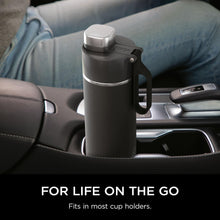 Ninja Thirsti Water Bottle and Flask 700 ML With Leak-Proof Lid, Designed For Carbonated, Hot & Cold Drinks, Ideal For Travel & Sports, Triple Insulated, Stainless Steel Bottle, Black, DW2401EUUKBK