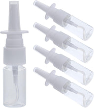 Healifty 5pcs Nasal Spray Bottles Plastic Pump Sprayer Mist 10ml Nose Spray Refillable Bottle for Saline Water Wash Applications