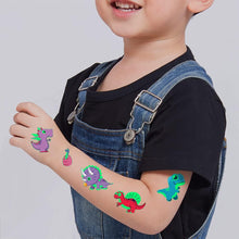 Dinosaur Glow Temporary Tattoos for Kids,Dinosaur theme Luminous Tattoos Stickers,Glow In The Dark Tattoos for Boys and Girls,Face Makeup Fake Tattoos,Holiday Party Supplies Giftsfor for Children