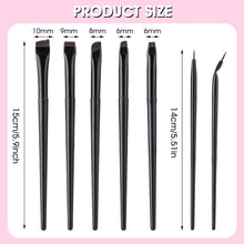 7 Pcs Eyeliner Brush Thin Angled Eyeliner Brush Precision Gel Eye Liner Makeup Brushes Set Professional Flat Eyeliner Brushes Angled Eyebrow Brush Eyeliner Tool for Eye Shadow Eyebrow Concealer Makeup