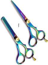 Hair Cutting Scissors Kits,6 Stainless Steel Hairdressing Shears Set Thinning Texturizing Scissors Professional Barber Salon Use or Home