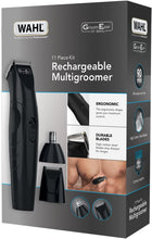 GroomEase by Wahl Rechargeable Multigroomer, Cordless Men Grooming Tool, Beard and Body Trimmer, Three Interchangeable Heads, Four Attachment Combs, Ideal for Gym and Travel