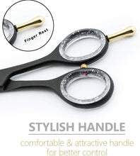 Haryali London Black Professional Hairdressing Barber Scissors Grooming Hair Cutting Salon Shears for Men and Women