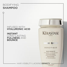 Krastase  Densifique Femme, Thickening & Volumising Shampoo, For Fine Hair, With Hyaluronic Acid,