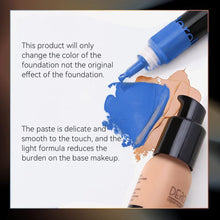 Foundation Mixing Pigment to Natural Skin Tone,Blend with Foundations, Change from too Yellow to White (Blue colour corrector)