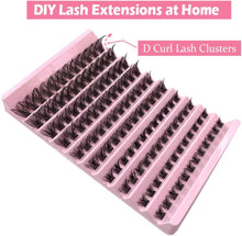 Lash Clusters, 120Pcs DIY Individual Eyelash Extenisons Natural Look D Curl Cluster eyelashes 8-16MM Reusable Individuals DIY at Home (01)