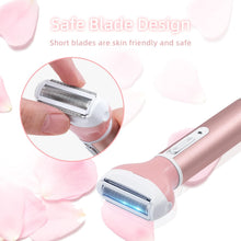 Mcbazel Cordless Electric Lady Shaver, Facial Epilators for Woman, 4 in 1 USB Rechargeable Hair Remover for Face & Body Hair Removal,Eyebrow Trimmer,Armpit, Bikini and Leg - Pink