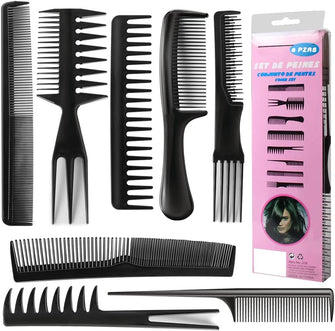 Hair Combs Set, 8 Pcs Hairdressing Combs Set Professional Hair Styling Comb Portable Set Fine Wide Tooth Comb Anti Static Heat Resistant Combs for Women Men Salon Home