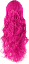 MapofBeauty 70cm Long Pink Wavy Cosplay Party Wig (Pink)