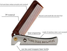 Hair&Beard Comb Stainless Steel Comb Moustache Shaping Comb Pocket Beard Comb Teeth Beard Comb for Men