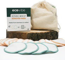 Ecovibe Plastic-Free Reusable Organic Makeup Remover Pads & Bag - Eco-Friendly, Extra Soft & Suitable For Sensitive Skin - Vegan Friendly - Includes 48x Velvet Pads, 16x Terry Pads & 1x Mesh Bag