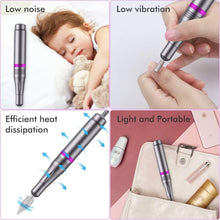 HAPAW Electric Nail File, USB Electric Nail Files 20000 RPM Adjustable Speed Portable 11 in 1 Electric Manicure Pedicure Kit Nail Drill for Acrylic Nails, Gel Nails