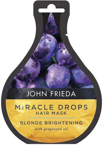 John Frieda Miracle Drops Blonde Brightening Hair Mask 25 ml, Hair Mask for Blonde Hair, Deep Conditioning Blonde Brightening Treatment