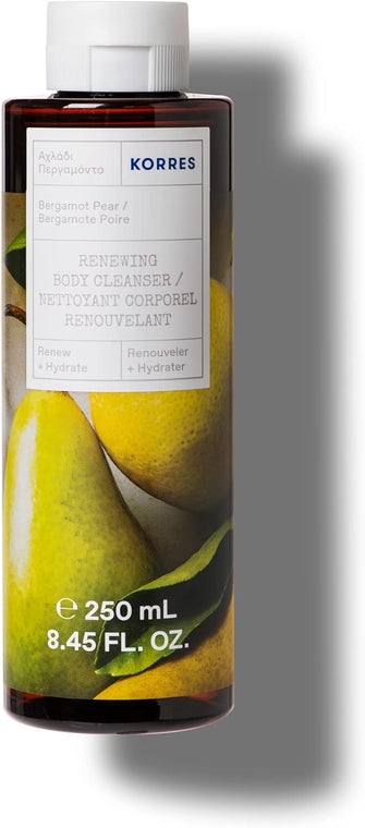 Korres Bergamot Pear Renewing Body Cleanser, 250 ml (Pack of 1)