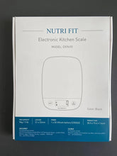 NUTRI FIT EK9690 Digital Kitchen Scale Ultra Thin Electronic Scale Multifunction Kitchen Scale Large Display Plastic Platform 5kg/11lb-1g lb.oz fl.oz g ml(Black)