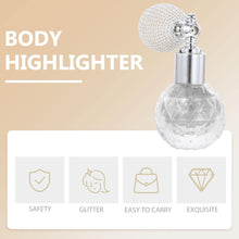 Lurrose Glitter Powder Spray Women Makeup Body Hair Highlighter Sprayer Shimmer Sparkle Powder Makeup Spray for Hair Face Body Nails Cosmetic Silver