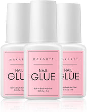 Makartt 3PC Strong Nail Glue Acrylic Nails, 3  7ml Brush on Nail Glue for Nail Repair, Nail Glue Extra Strong, Professional Super False Nail Adhesive Glue for Broken Nails Long Lasting