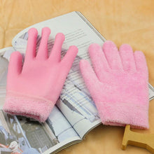 Lurrose 2 Pairs Spa Gloves Beauty Infused Gel Moisturizing Essential Oil Softening Gloves Socks Cracked Hands