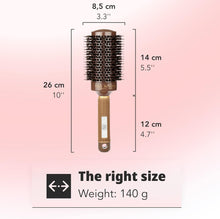 H&S Round Hair Brush Blow Dry Drying Boar Bristle 53mm Large Round Barrel Nano Technology Ceramic Ionic Hairbrush