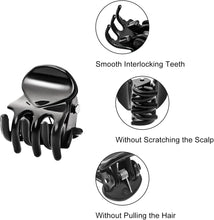 36PCS Mini Hair Claw Clips, Plastic Hair Claw Clips Bangs Hair Clips, Small Hair Clips, Non-Slip Mini Hair Clips for Girls and Women (Black and Brown)