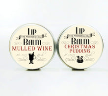 Mulled Wine and Christmas Pudding Lip Balms by The Prohibition Co. Stocking Filler set 2 x 15ml Tins