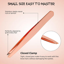 Eyelash Extension Tweezers Set - 3 Pcs Eyelash Tweezers for False Lashes, Pretty Eyelash Tool Applicator Lash Tweezers for Girls Women Makeup Artist (Rose Gold)