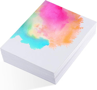 60 Sheets Watercolour Paper Bulk, 140 lb/300 GSM Cotton Cold Press Water Colour Paper for Students Adults Artists Drawing Painting Supplies Postcards, White, 5" x 7"
