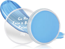 Go Ho Light Blue Face Body Paint Makeup,Professional Water Based Creamy to Gel Body Painting Single Palette for Adults Children Cosplay SFX Costumes Festivals Halloween,25g