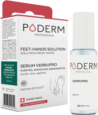 PODERM - VERRUPRO Hand & Foot Solution  Anti-VERRUCA serum 100% Natural Ingredients  Professional Treatment for verrucas and Warts  Quick & Easy  Swiss Made