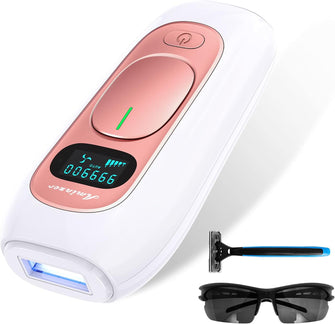 IPL Hair Removal Device, Laser Hair Removal for Women and Men, 999,000 Flashes, 5 Energy Levels, 2 Modes, Painless Hair Remover for Facial Legs Arms Whole Body