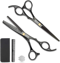 Hairdressing Scissors 6.7inch KYG Professional Hair Scissors 2 Extra Sharp Hair Cutting Scissors & Thinning Scissors Precise Haircuts Stainless Steel with 1 Comb for All Ages