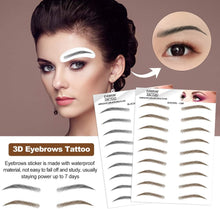 9 Sheets 3D Eyebrows Tattoo, Natural 3D Eyebrows Tattoo Brow Shaper Ecological Eyebrow Stickers for Makeup