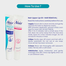 Nair Upper Lip Kit - Ultra Precision Sensitive Facial Hair Remover - For Dry & Sensitive Skin - with Natural Argan Oil  20ml Tube + 20ml Moisturiser