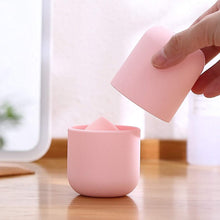 Makeup Sponge Holder Silicone Beauty Sponge Blender Travel Case Makeup Sponge Carrying Case Cosmetic Sponge Holder(Pink)