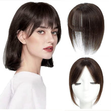 Hair Toppers for Thinning Hair Women Real Hair with Fringe Clip in Hair Remy Human Hair Extensions with bangs