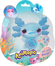 Animagic: Lets Glo Axolotl - Blue  Your Glowing, Floating, Squishy Best Friend  Drop In Water To Watch Them Glow!  Interactive Electronic Pet  For Kids Ages 4+