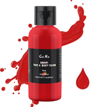 Go Ho Makeup Liquid Body Paint(2.1 oz),Red Makeup Water Based Face Paint and Body Paint for Special FX, Cosplay, and Halloween Make up