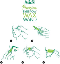 Nad's Facial Wax Wand Eyebrow Shaper, Eyebrow Kit, Face Wax, Hypoallergenic, No-heat Formula, Includes Pen 6g, 10 Reusable Cotton Strips, 4 Pre-wax Wipes