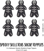 Halloween Spooky Skeletons Sugar Toppers