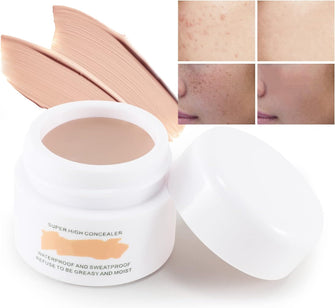 Boobeen Concealer Cream Full Coverage - Skin Concealer Have Natural and Beige for Scars Bruises and Covering Dark Circles Concealer Makeup Concealer Foundation for All People